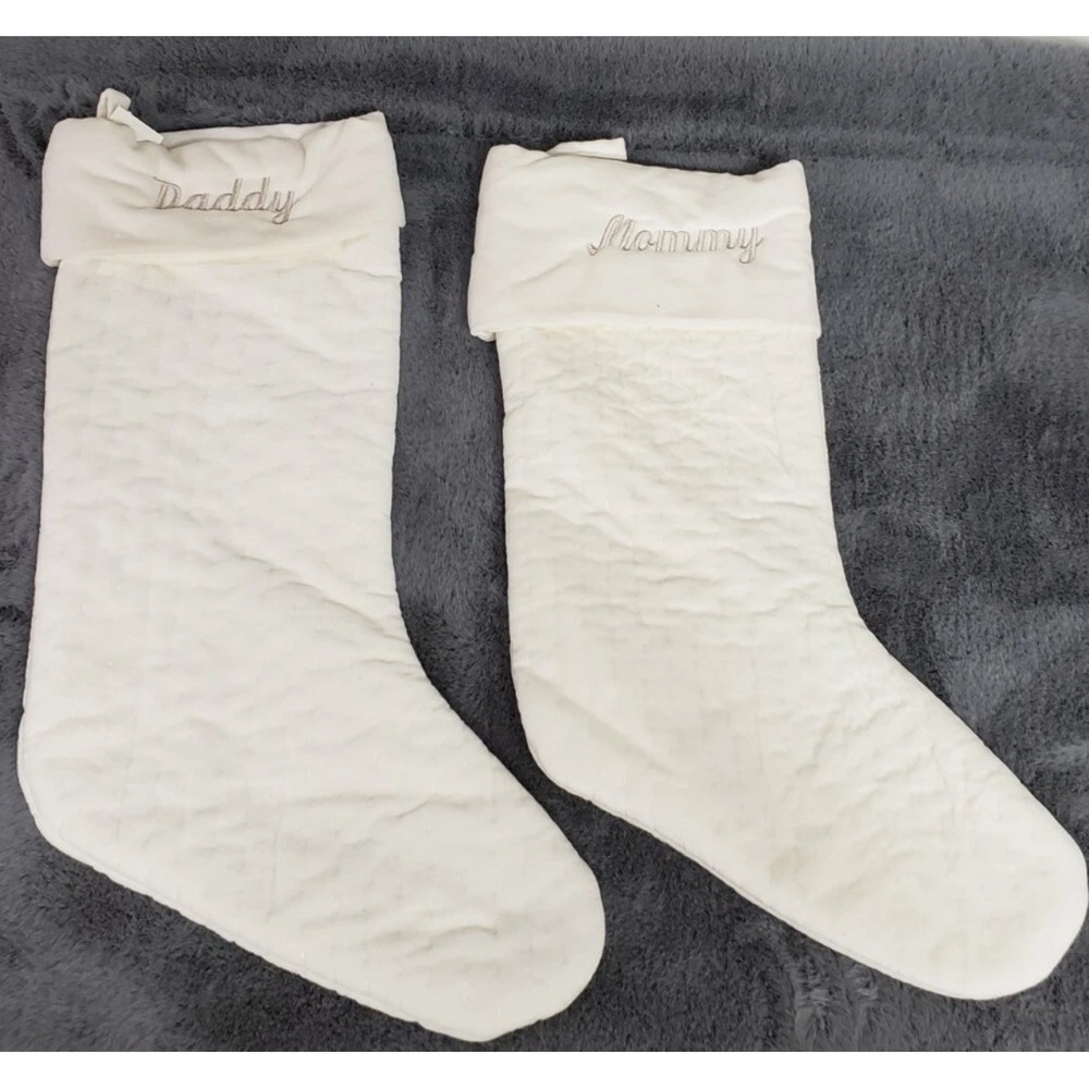 Pottery Barn Channel Velvet stockings medium